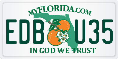 FL license plate EDBU35