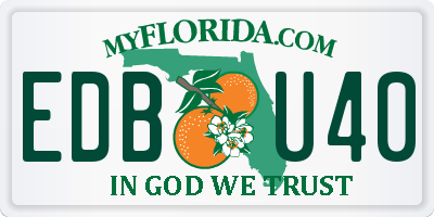 FL license plate EDBU40
