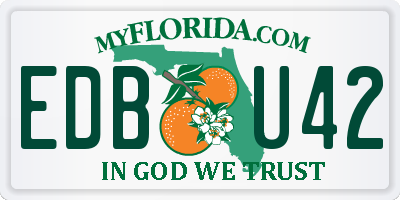 FL license plate EDBU42