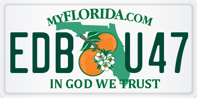 FL license plate EDBU47