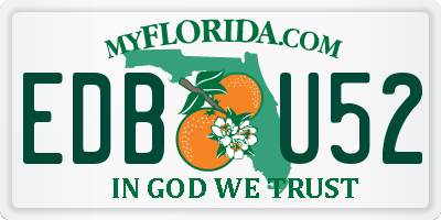 FL license plate EDBU52