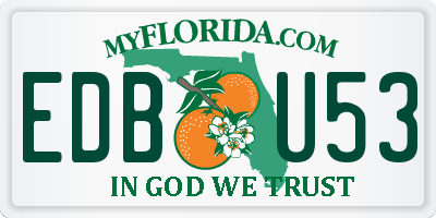 FL license plate EDBU53