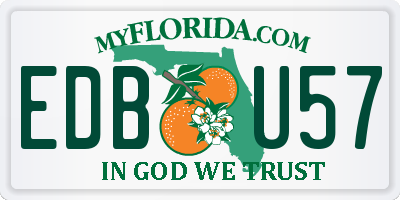 FL license plate EDBU57