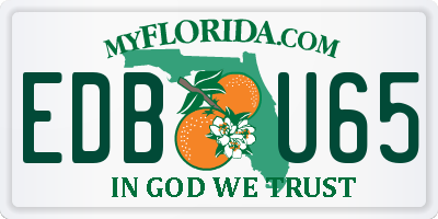 FL license plate EDBU65