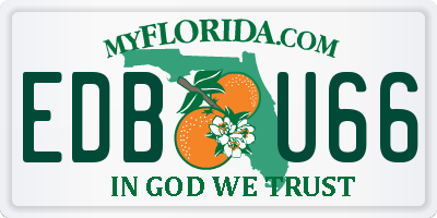 FL license plate EDBU66