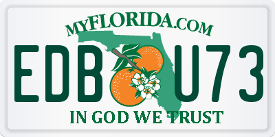 FL license plate EDBU73