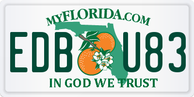 FL license plate EDBU83
