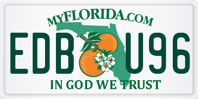 FL license plate EDBU96