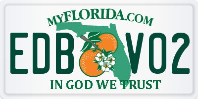 FL license plate EDBV02