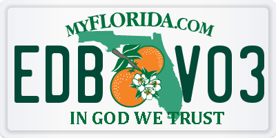 FL license plate EDBV03