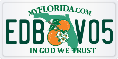 FL license plate EDBV05