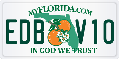 FL license plate EDBV10