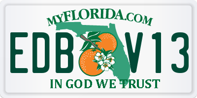 FL license plate EDBV13