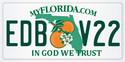 FL license plate EDBV22
