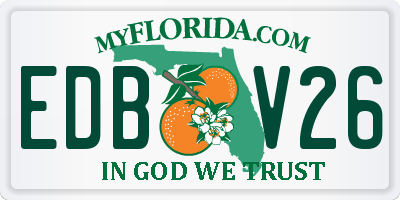 FL license plate EDBV26