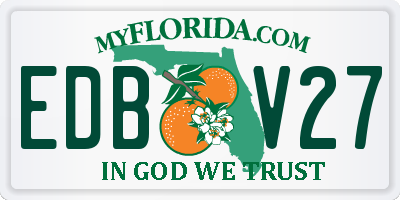 FL license plate EDBV27