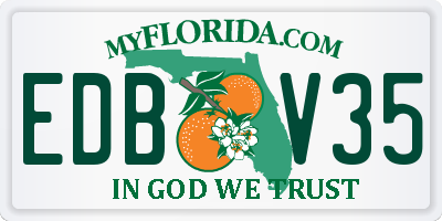 FL license plate EDBV35