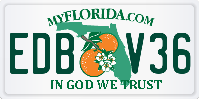 FL license plate EDBV36