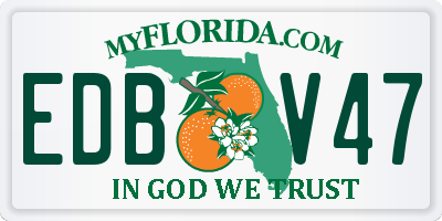 FL license plate EDBV47