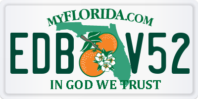 FL license plate EDBV52