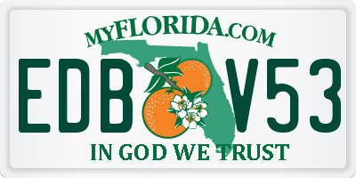 FL license plate EDBV53
