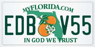 FL license plate EDBV55