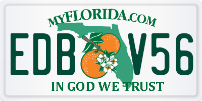 FL license plate EDBV56