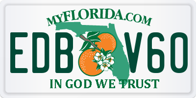 FL license plate EDBV60
