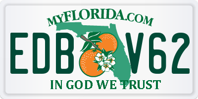 FL license plate EDBV62