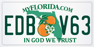 FL license plate EDBV63