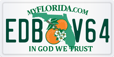 FL license plate EDBV64