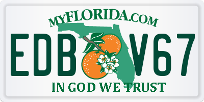 FL license plate EDBV67
