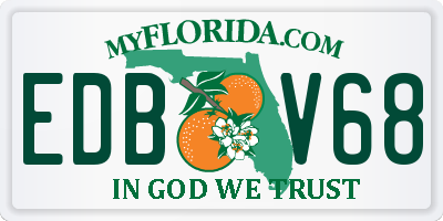 FL license plate EDBV68