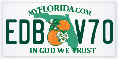 FL license plate EDBV70