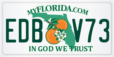 FL license plate EDBV73