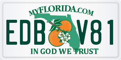 FL license plate EDBV81