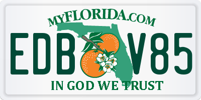 FL license plate EDBV85