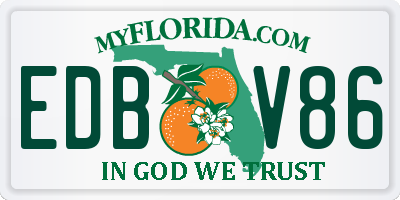 FL license plate EDBV86