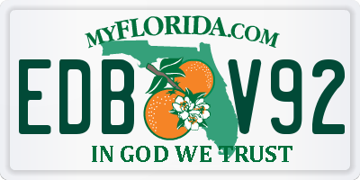 FL license plate EDBV92