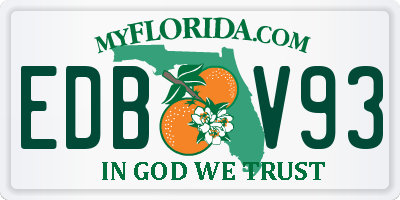 FL license plate EDBV93