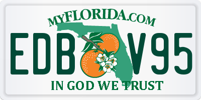 FL license plate EDBV95