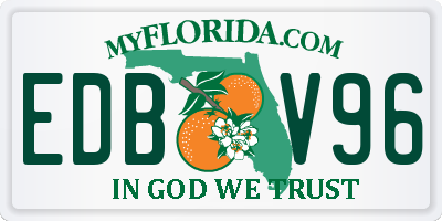 FL license plate EDBV96