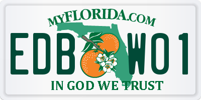 FL license plate EDBW01