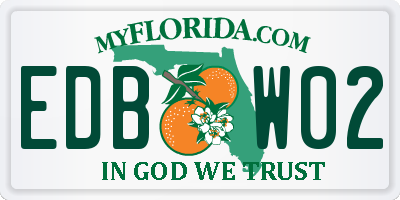 FL license plate EDBW02