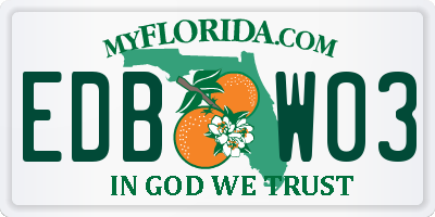 FL license plate EDBW03