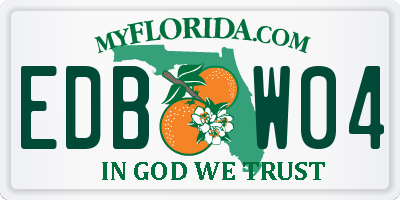 FL license plate EDBW04