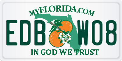 FL license plate EDBW08