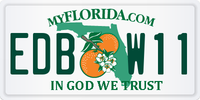 FL license plate EDBW11