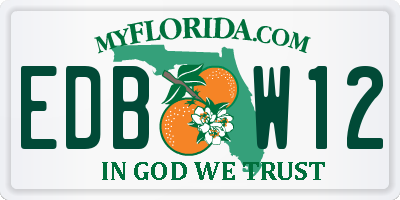FL license plate EDBW12
