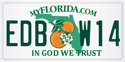 FL license plate EDBW14